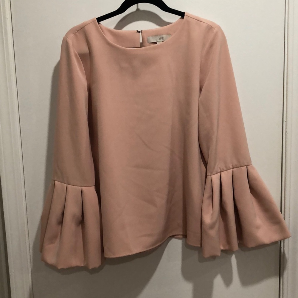 Ann Taylor Loft Balloon Sleeve Womens Blouse